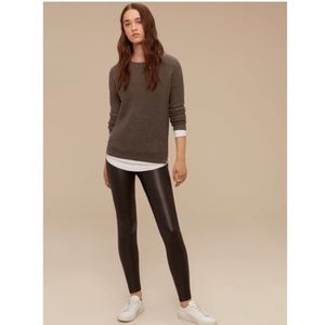 Aritzia Wilfred Daria Leather Leggings